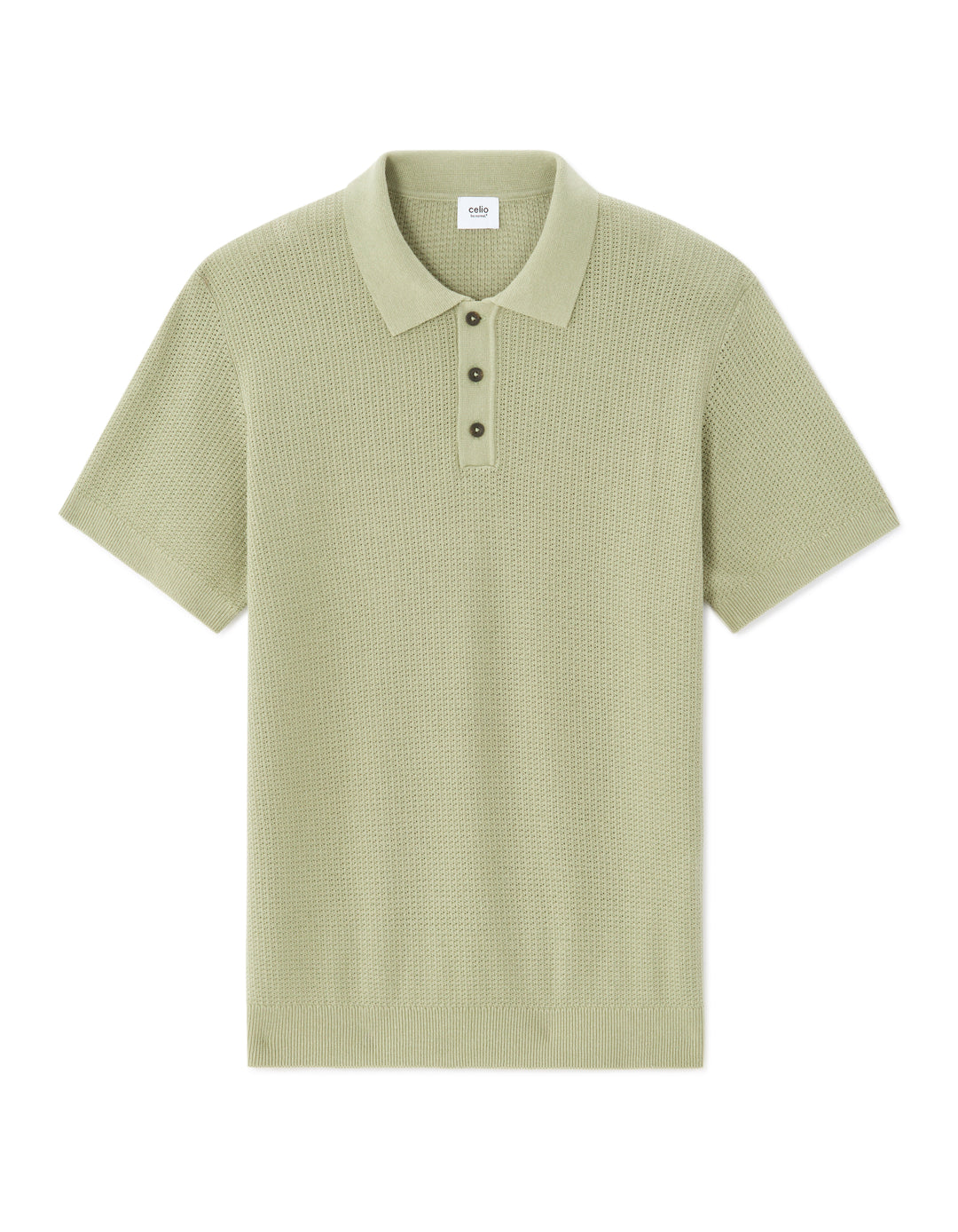 Men - Knitted - Polo Shirt - Short sleeves