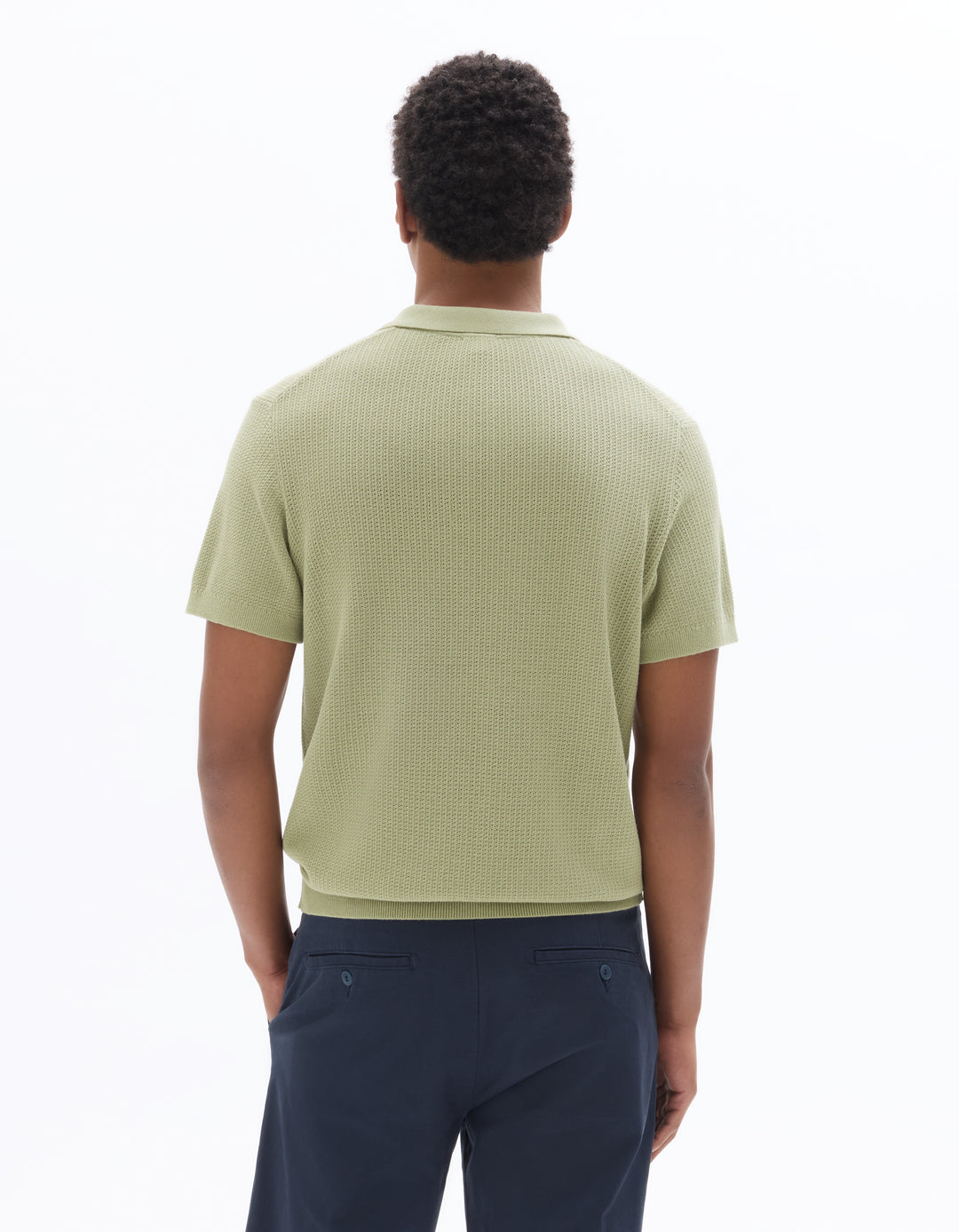 Men - Knitted - Polo Shirt - Short sleeves