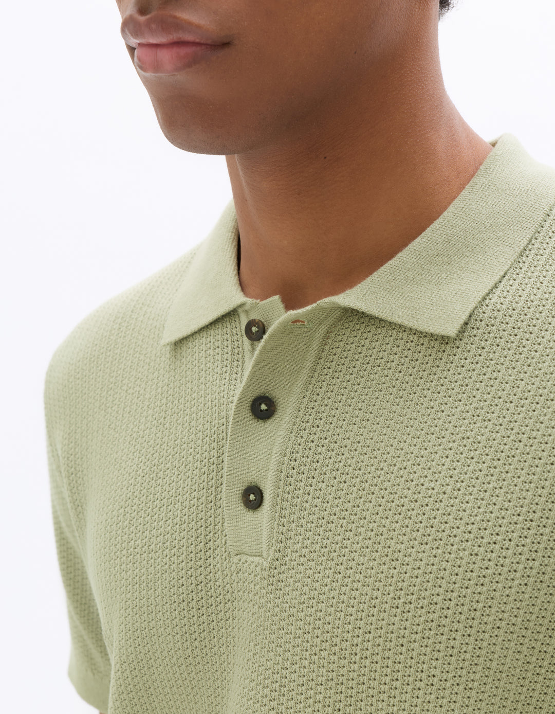 Men - Knitted - Polo Shirt - Short sleeves