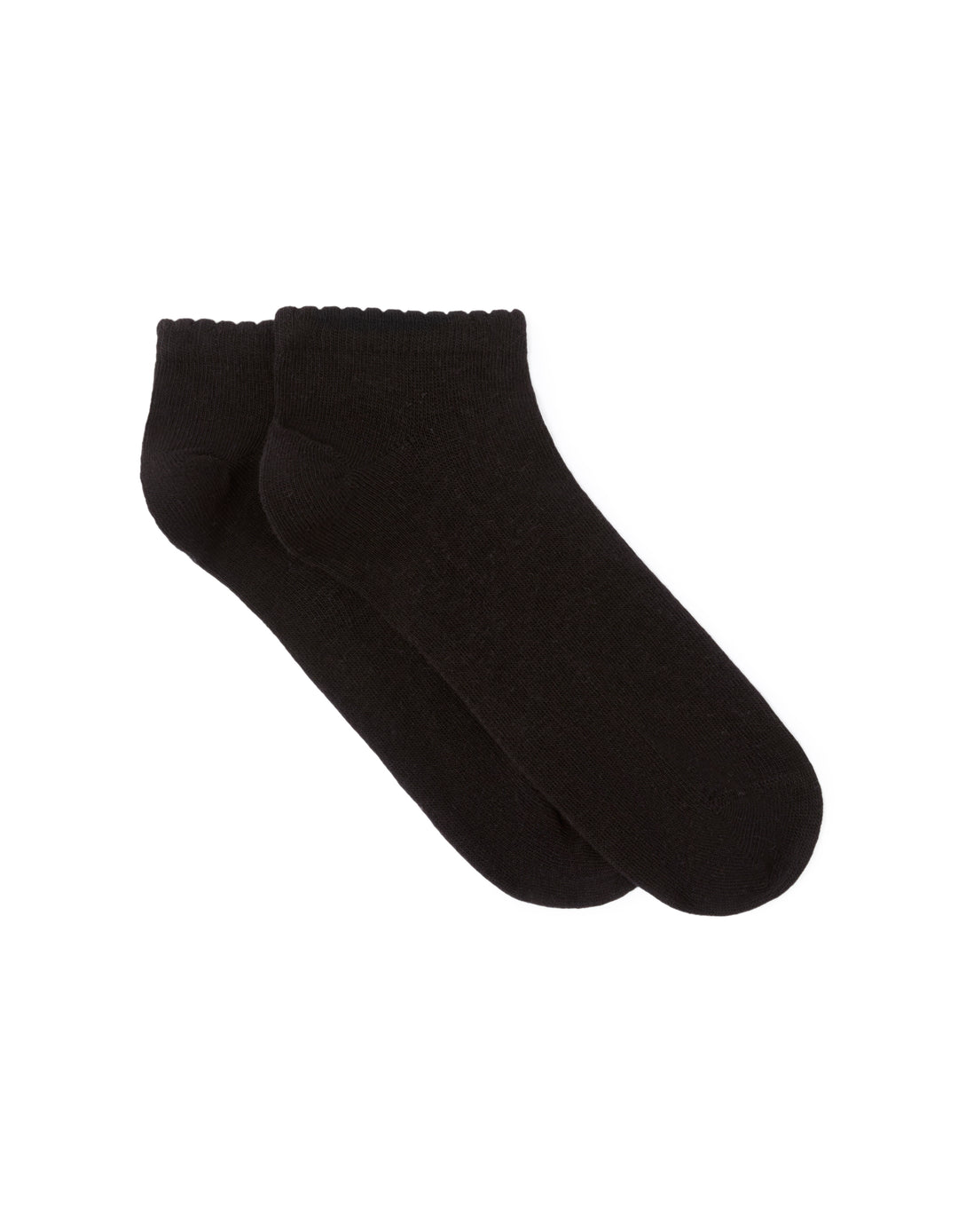 Black Ribbed Ankle Socks