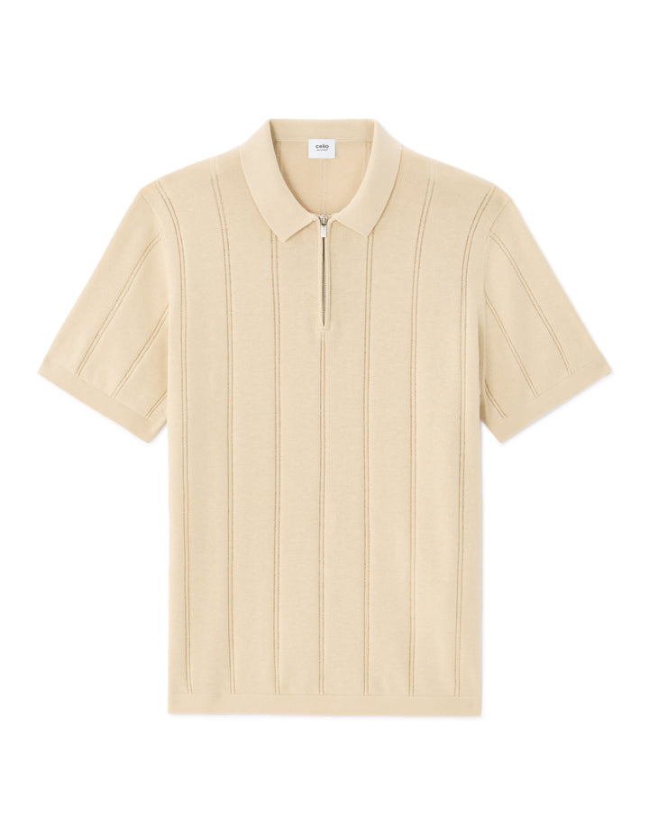 Men - Knitted - Polo Shirt - Short sleeves