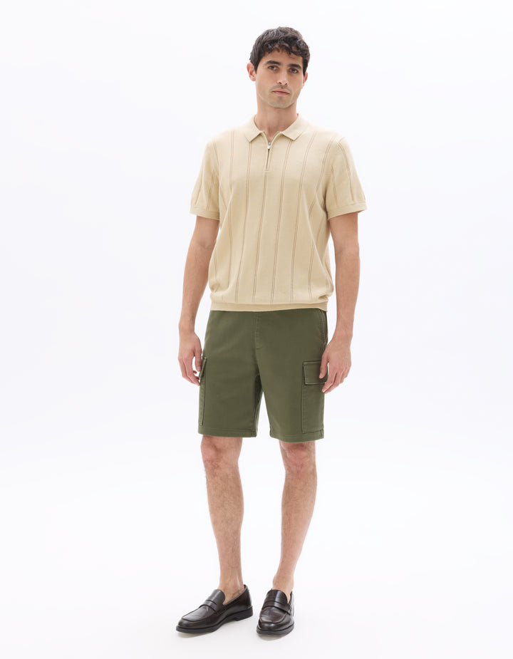 Men - Knitted - Polo Shirt - Short sleeves