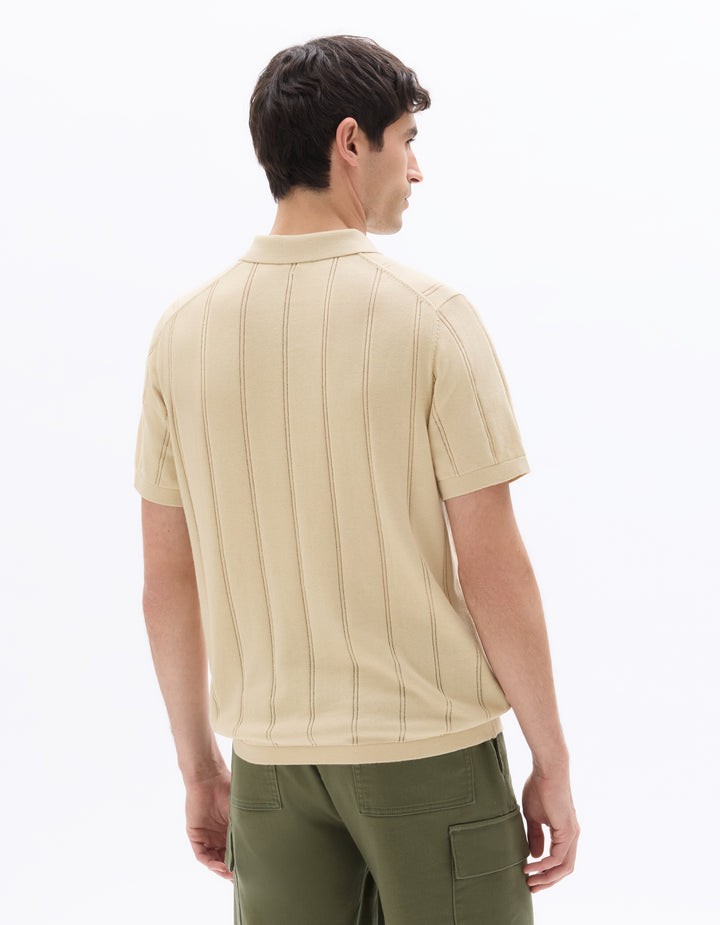 Men - Knitted - Polo Shirt - Short sleeves