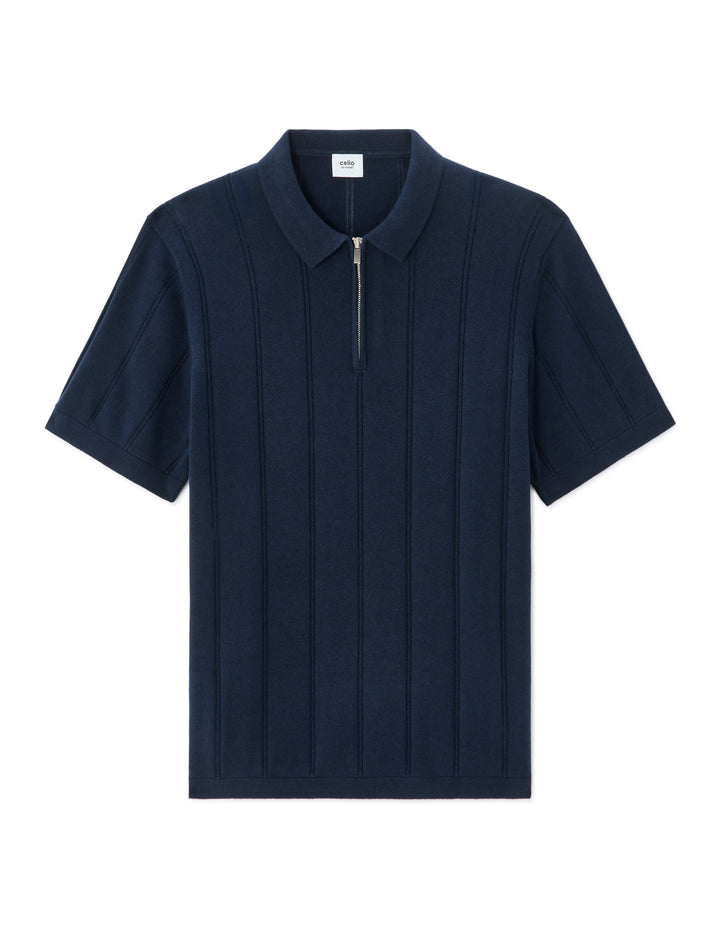 Men - Knitted - Polo Shirt - Short sleeves
