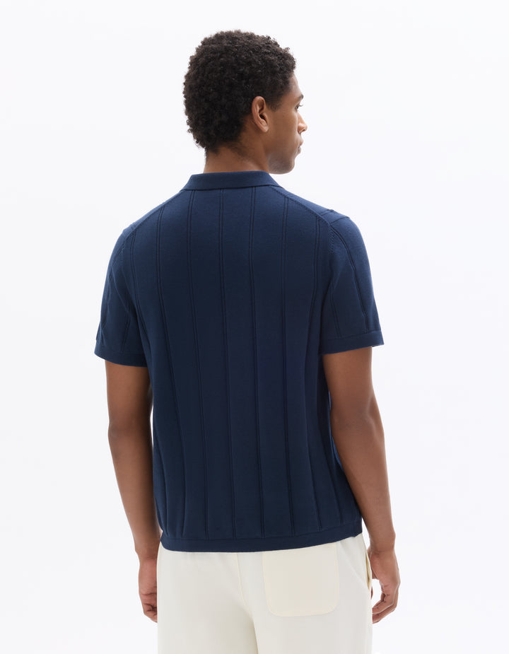 Men - Knitted - Polo Shirt - Short sleeves