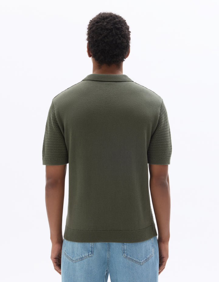 Men - Knitted - Polo Shirt - Short sleeves
