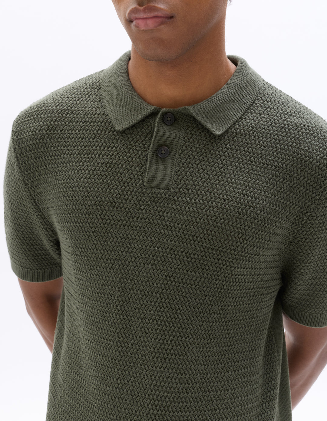 Men - Knitted - Polo Shirt - Short sleeves