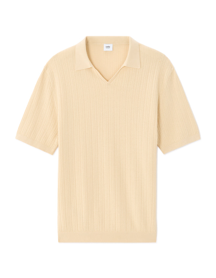 Regular Fit 100% Cotton Knit Polo Shirt