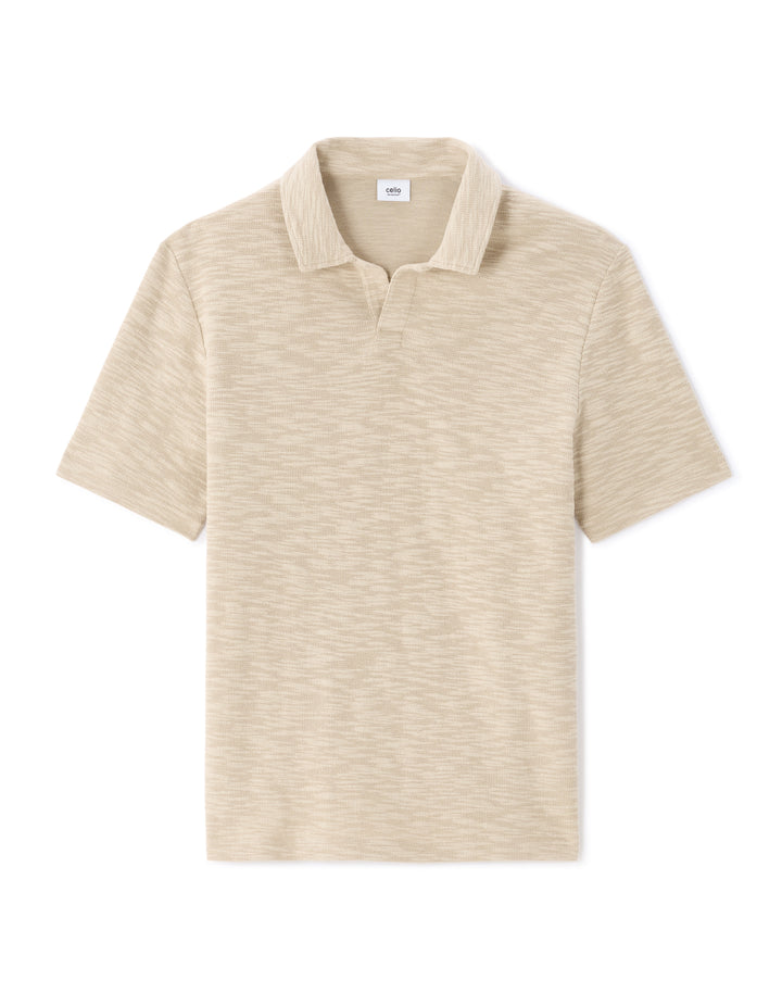 Men - Knitted - Polo Shirt - Short sleeves