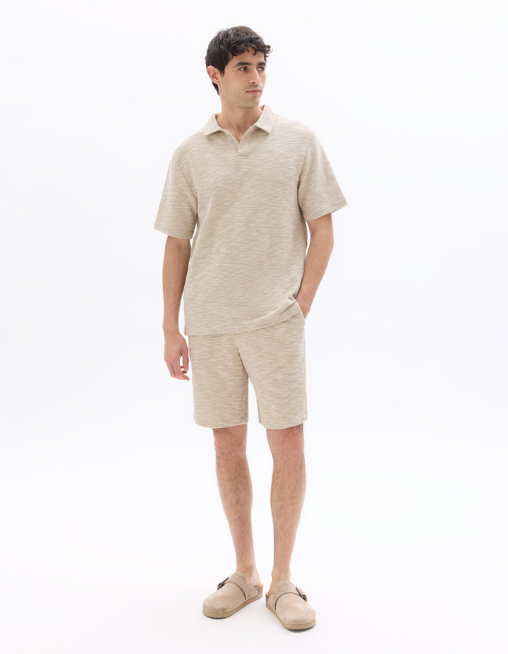 Men - Knitted - Polo Shirt - Short sleeves