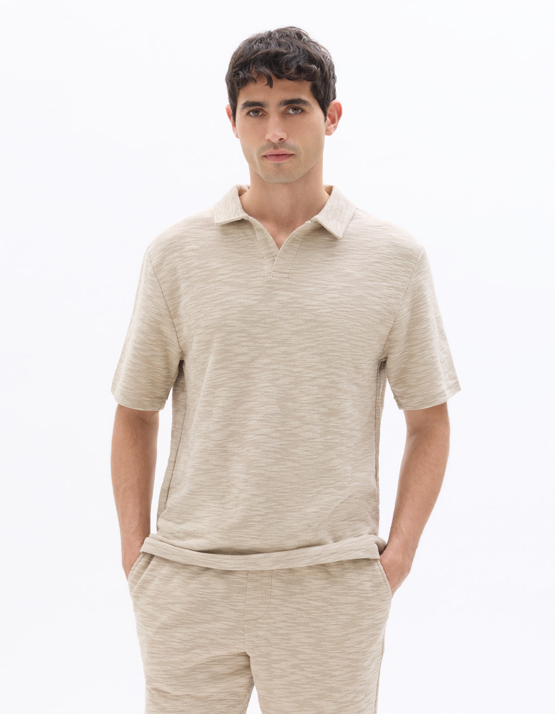 Men - Knitted - Polo Shirt - Short sleeves