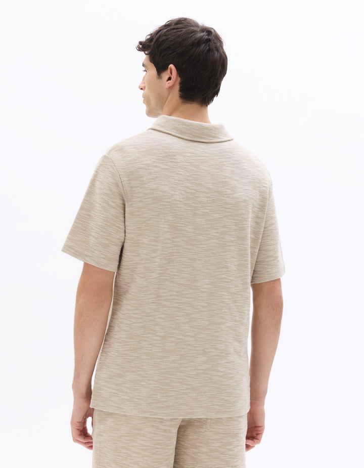 Men - Knitted - Polo Shirt - Short sleeves