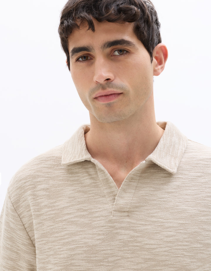 Men - Knitted - Polo Shirt - Short sleeves