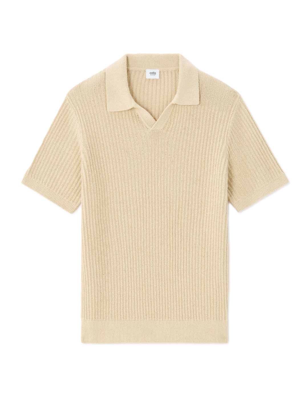 Men - Knitted - Polo Shirt - Short sleeves