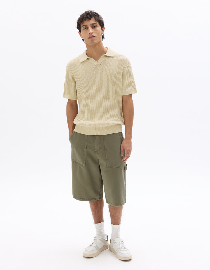 Men - Knitted - Polo Shirt - Short sleeves