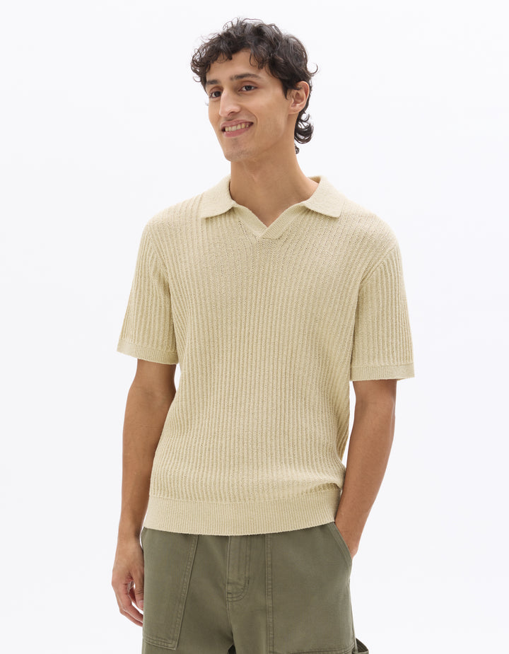 Men - Knitted - Polo Shirt - Short sleeves
