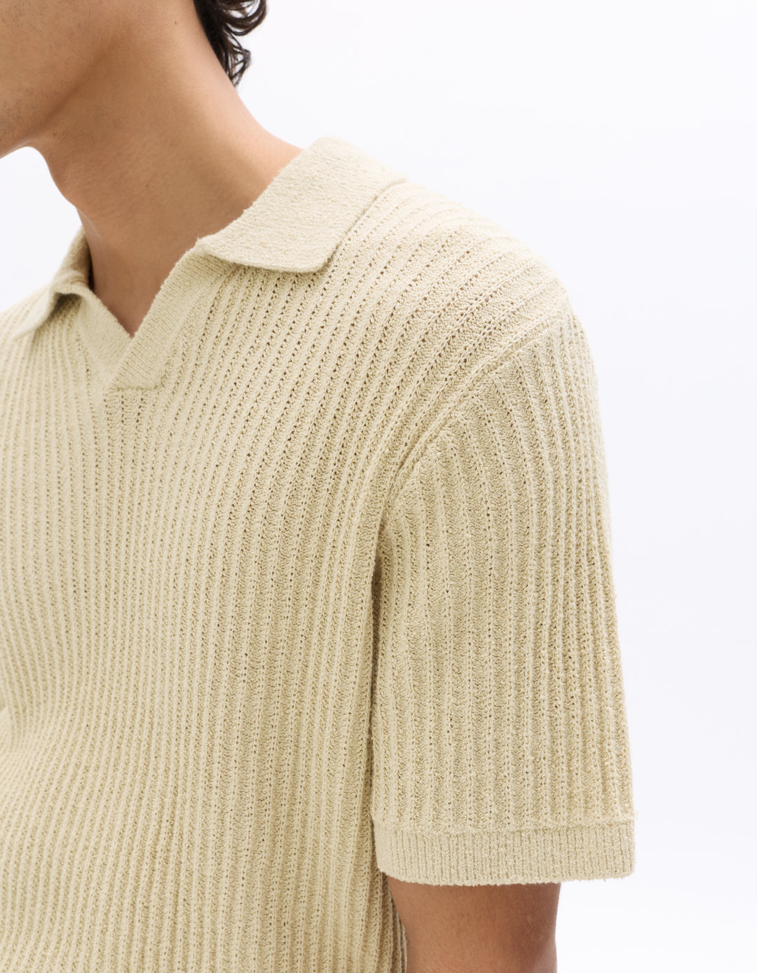 Men - Knitted - Polo Shirt - Short sleeves