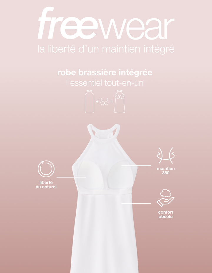 Halter Neck Dress with Built-in Bra