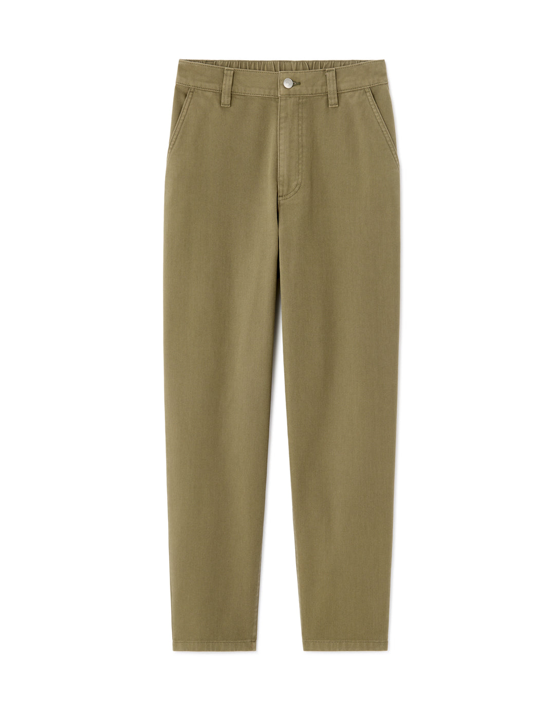 Black 100% Cotton Carrot Fit 7/8 Length Pants