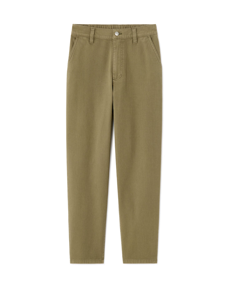 Black 100% Cotton Carrot Fit 7/8 Length Pants