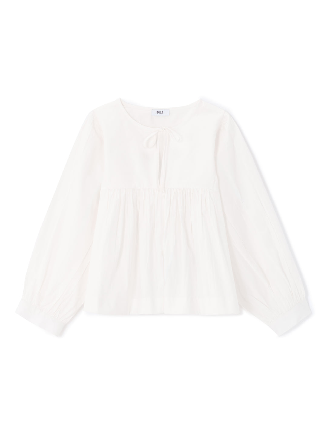 Cotton Blouse with Tunisian Neckline