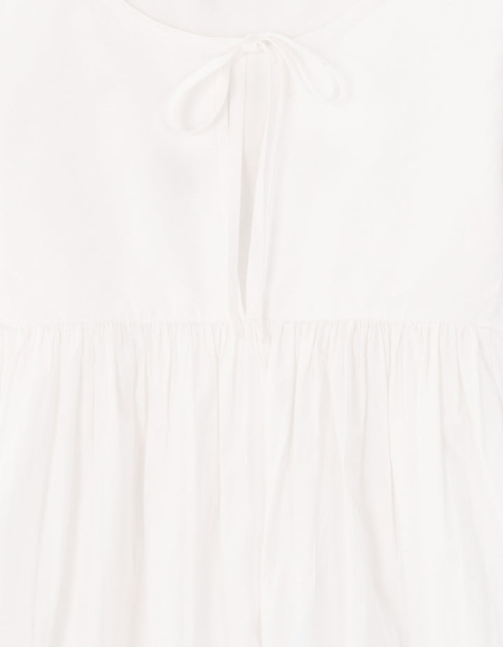 Cotton Blouse with Tunisian Neckline
