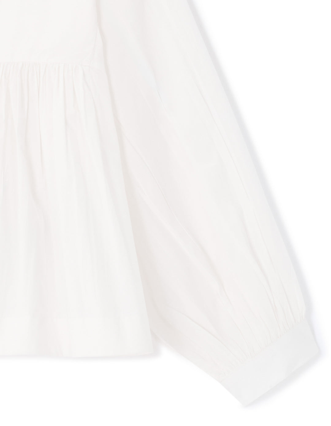 Cotton Blouse with Tunisian Neckline