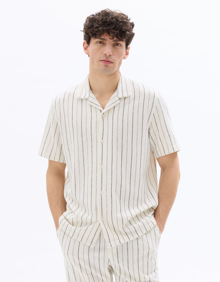 Men - Knitted - Shirt - Short sleeves