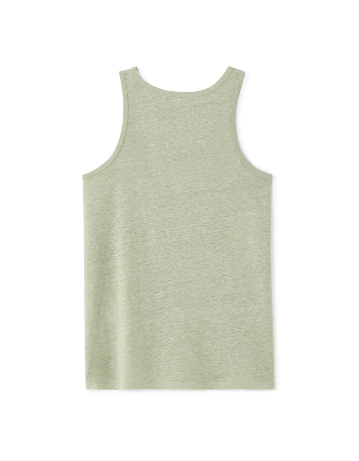 Wide Strap 100% Linen Tank Top