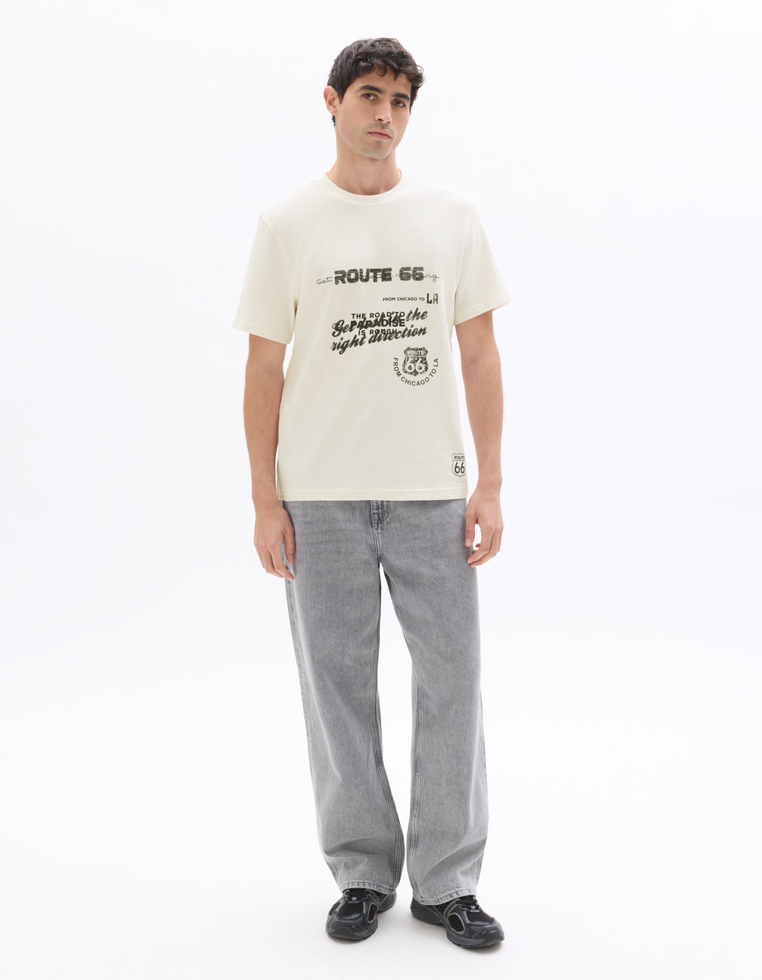 Men - Knitted - T-Shirt - Short sleeves - U round neck