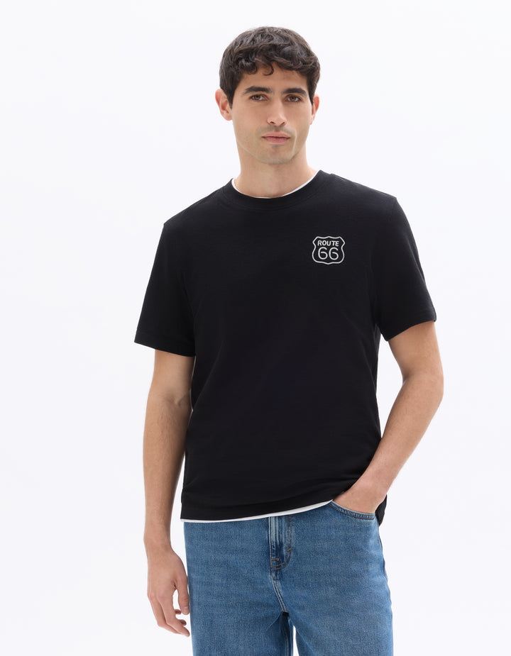 Men - Knitted - T-Shirt - Short sleeves - U round neck
