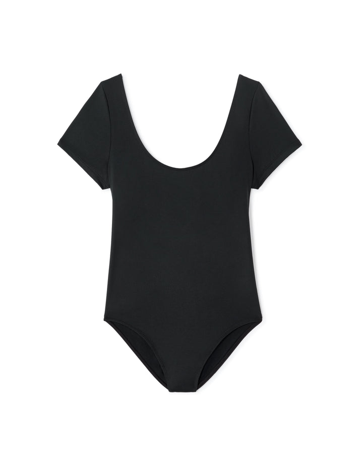 Short-sleeved stretch bodysuit