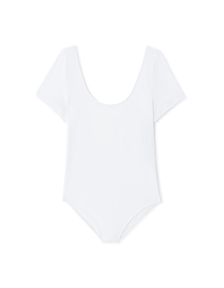 Short-sleeved stretch bodysuit