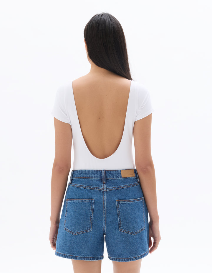 Short-sleeved stretch bodysuit
