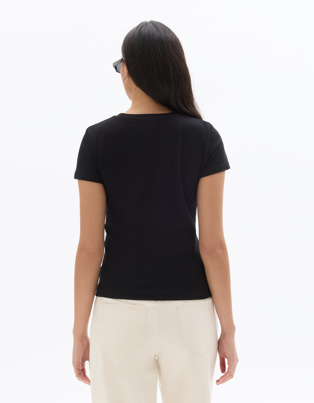Slim Fit Ribbed Stretch Cotton T-shirt