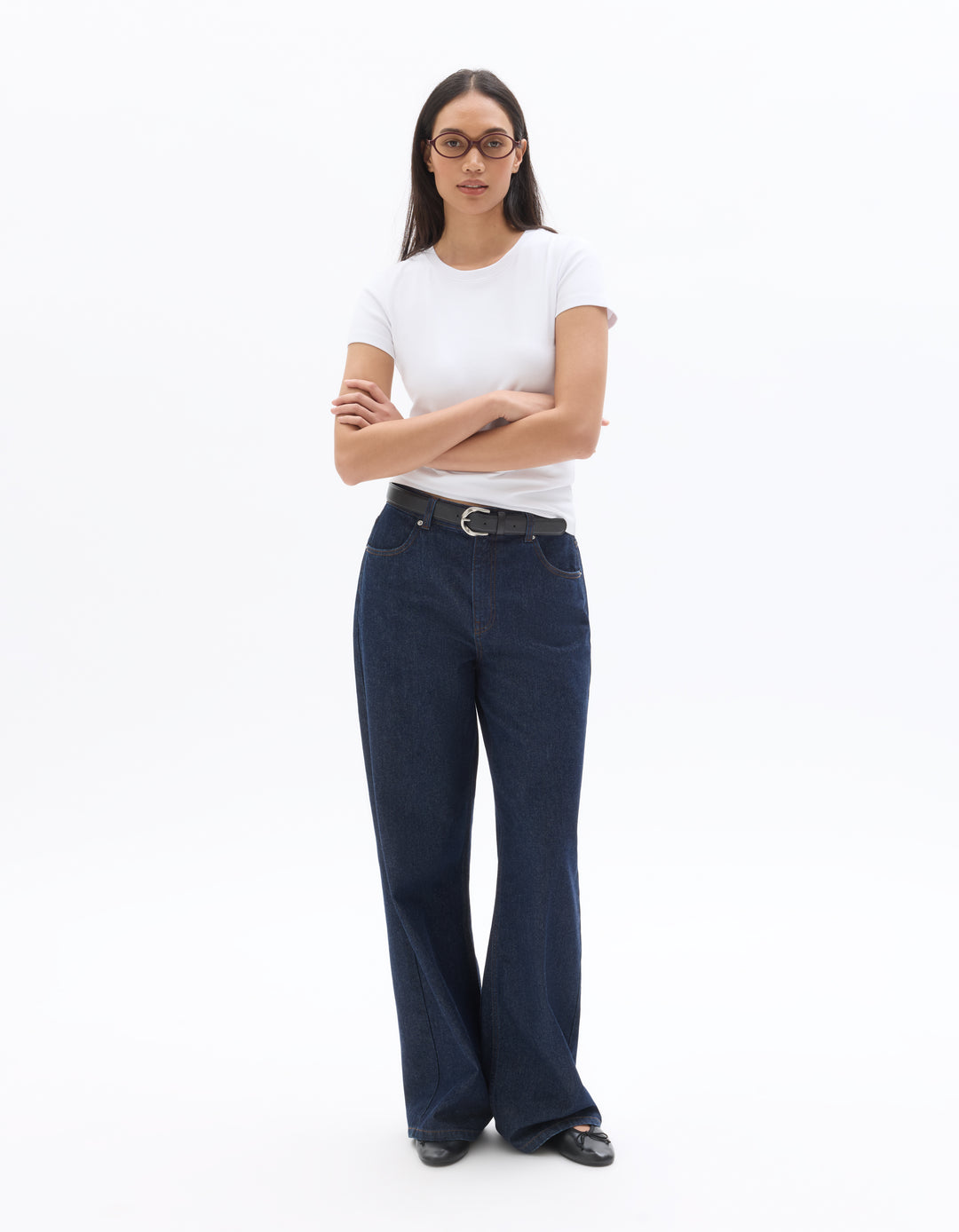 Slim Fit Ribbed Stretch Cotton T-shirt