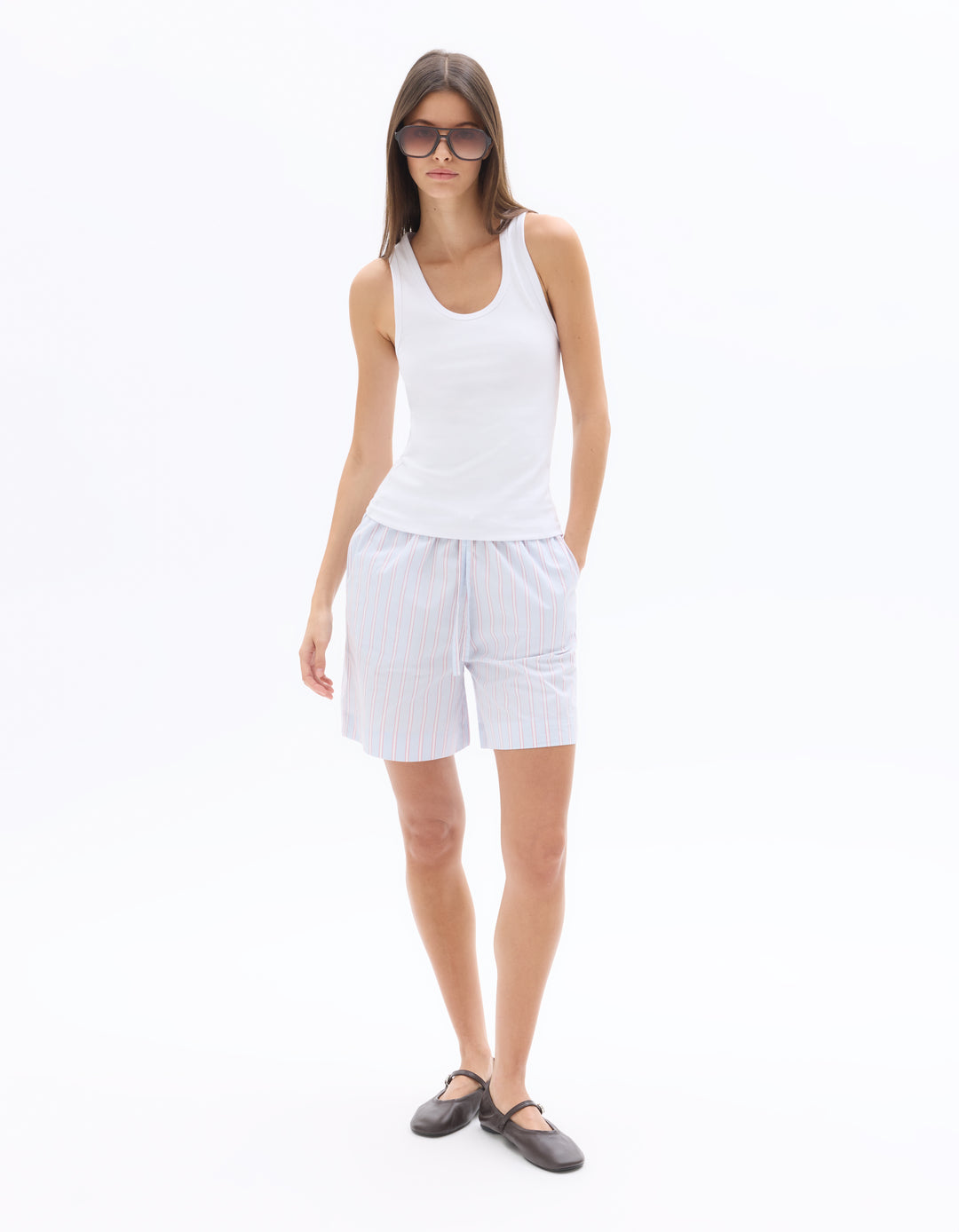 Ribbed Wide Strap Tank Top