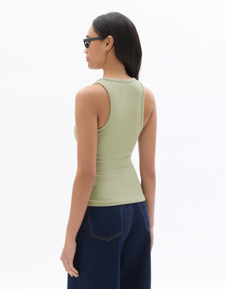 Ribbed Wide Strap Tank Top
