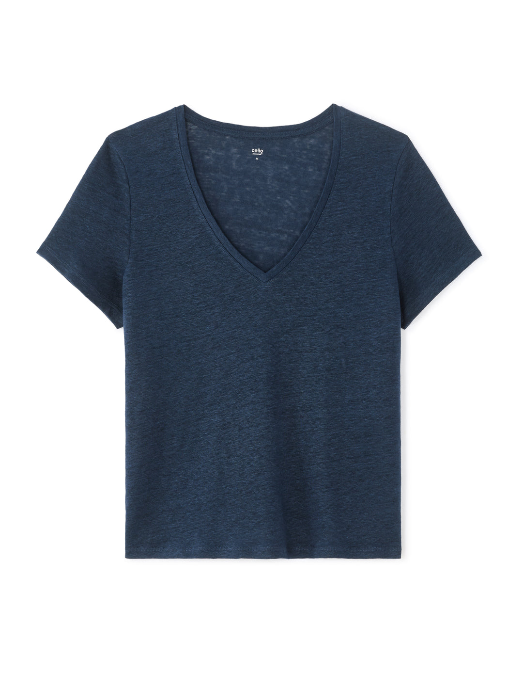 V-neck T-shirt 100% Linen