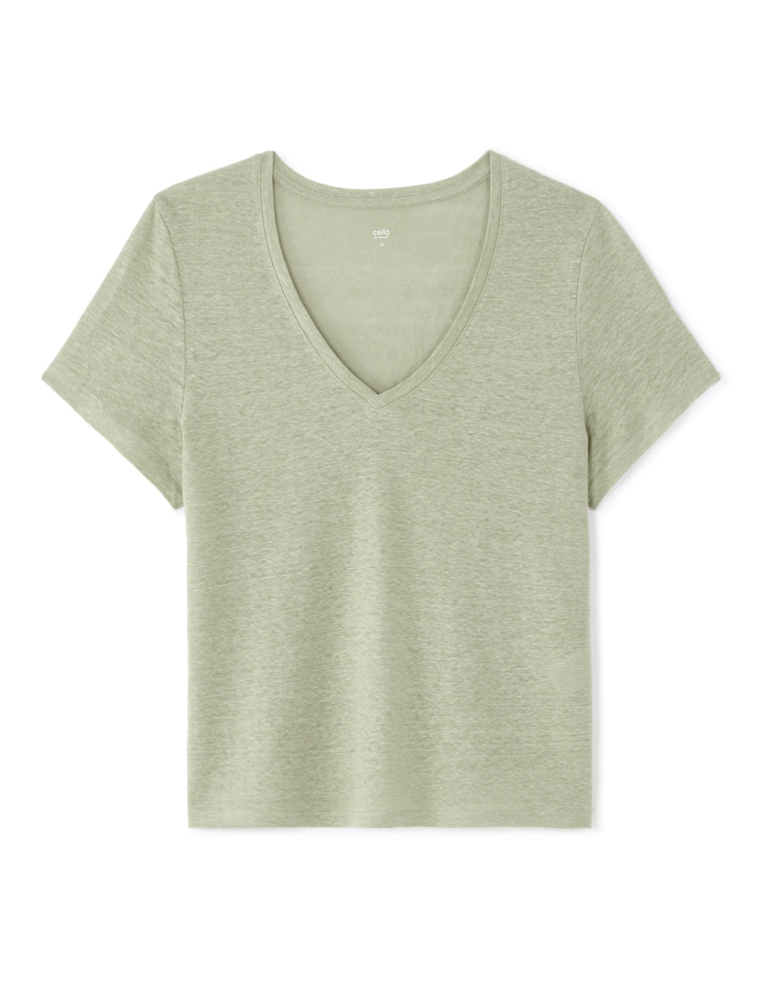 V-neck T-shirt 100% Linen