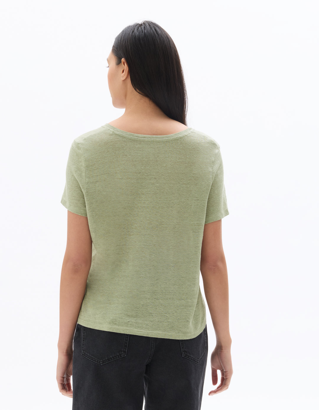 V-neck T-shirt 100% Linen