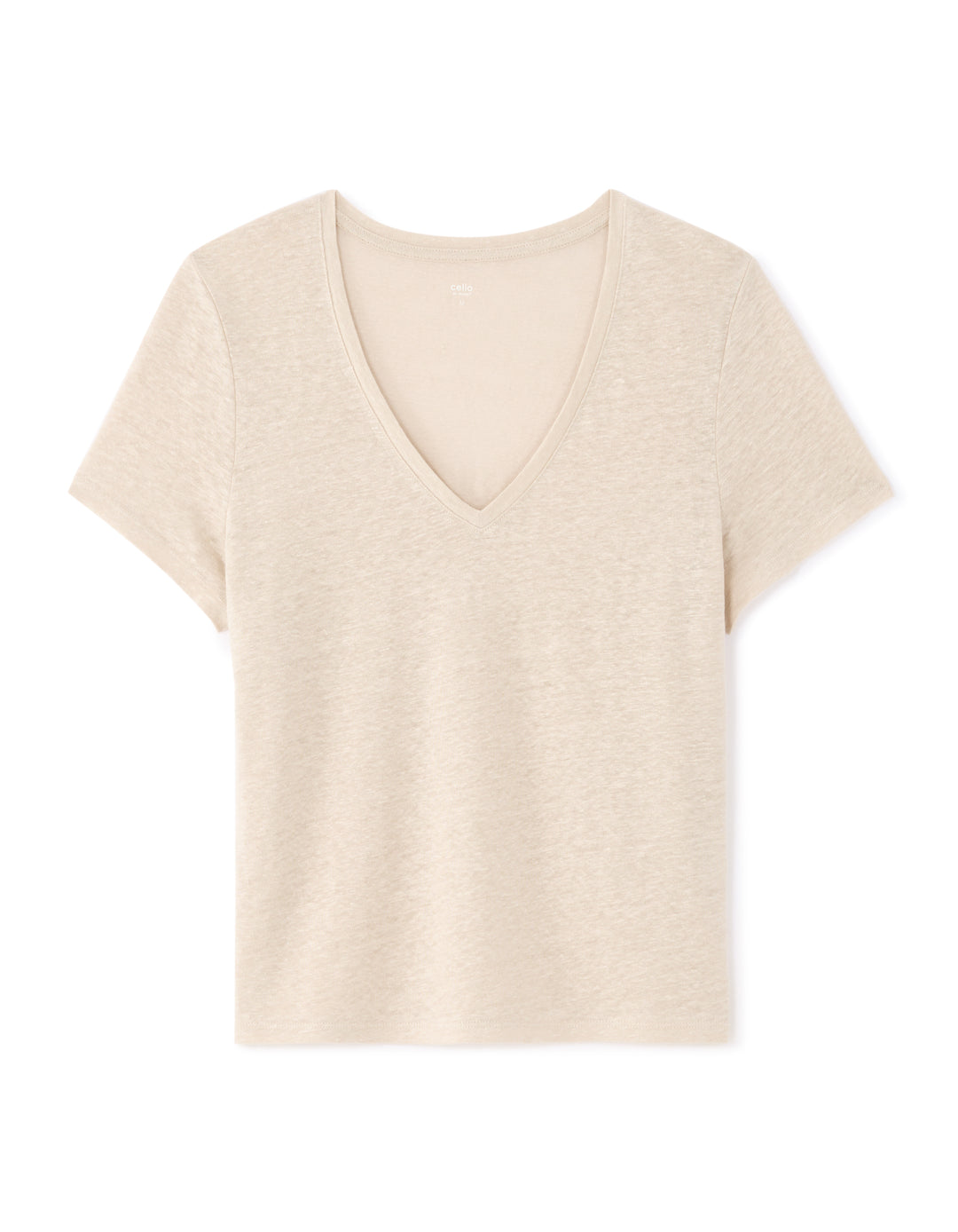 V-neck T-shirt 100% Linen