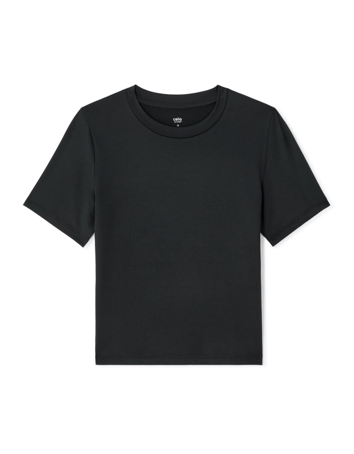 Slim-Fit Crew Neck Crop T-Shirt