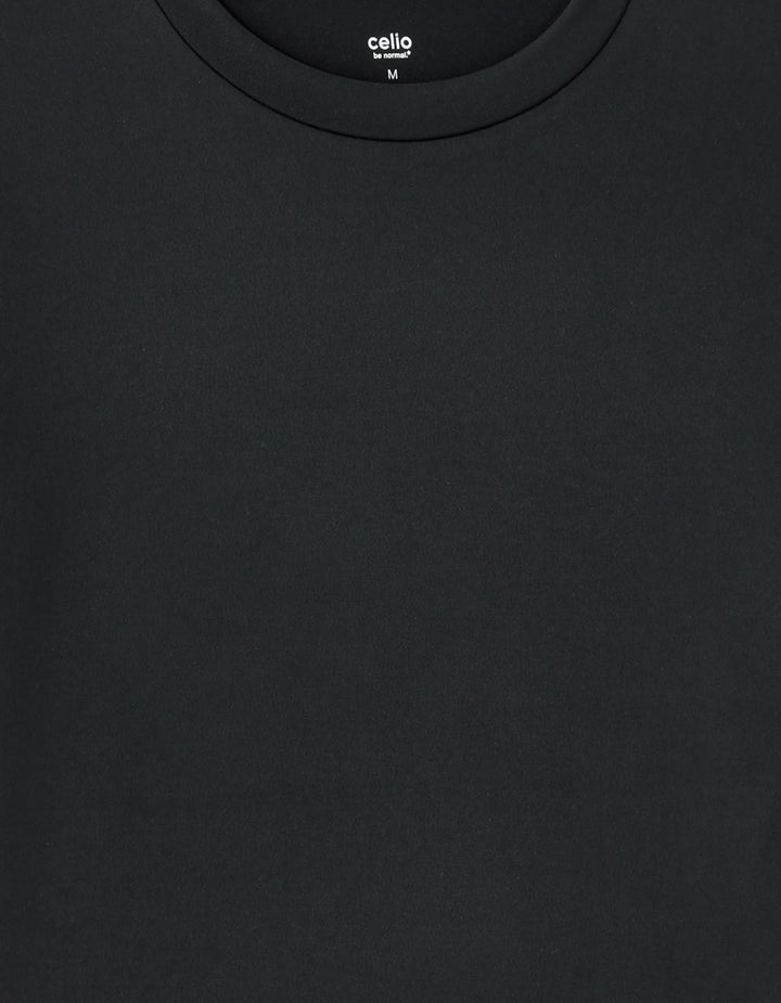Slim-Fit Crew Neck Crop T-Shirt
