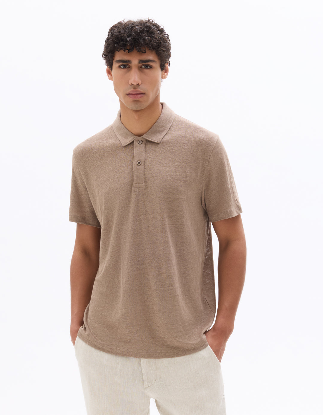 Men - Knitted - Polo Shirt - Short sleeves
