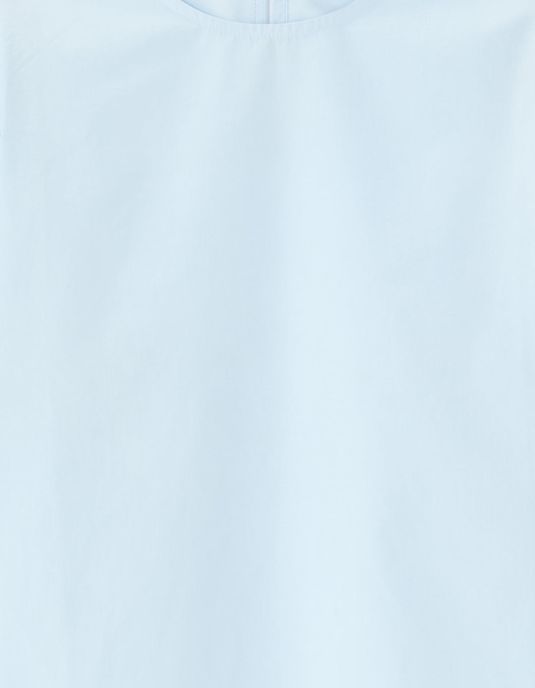 Puff-sleeve 100% cotton poplin blouse