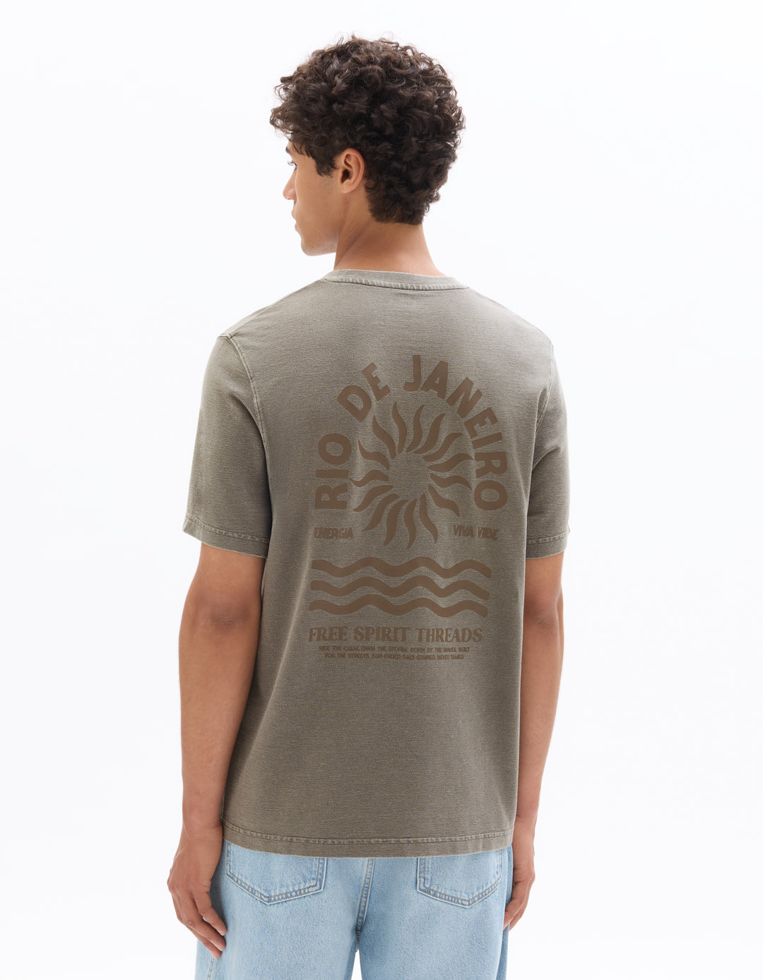 Boxy crew neck t-shirt Rio de Janeiro print