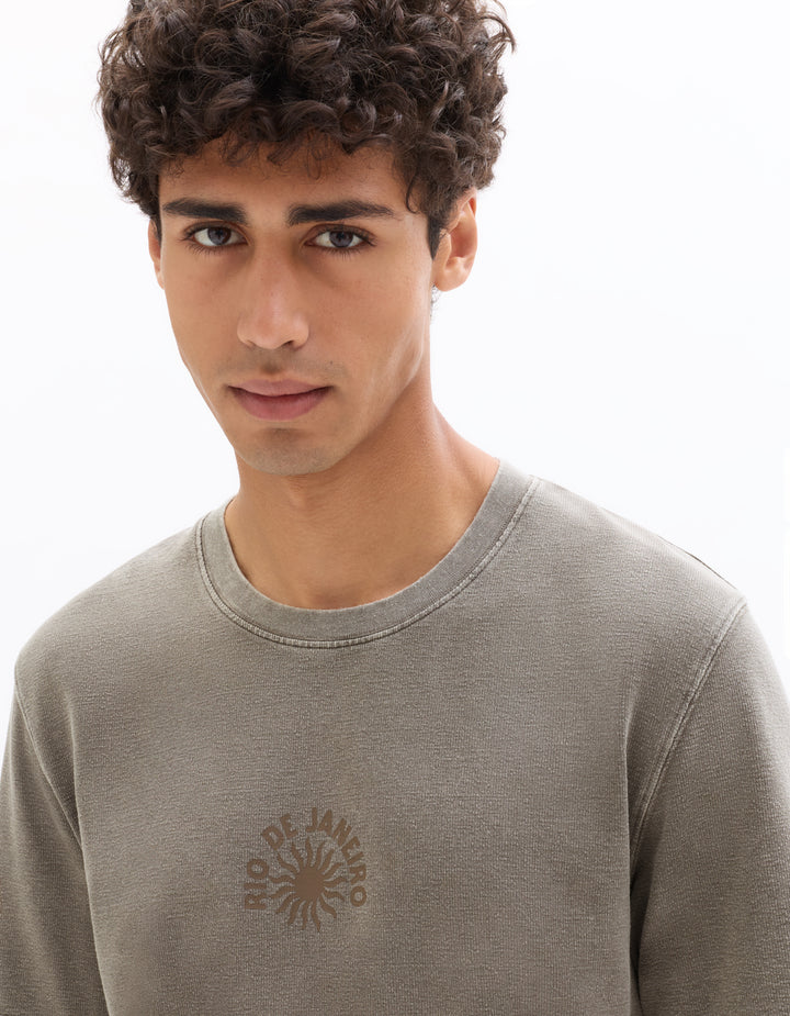 Boxy crew neck t-shirt Rio de Janeiro print