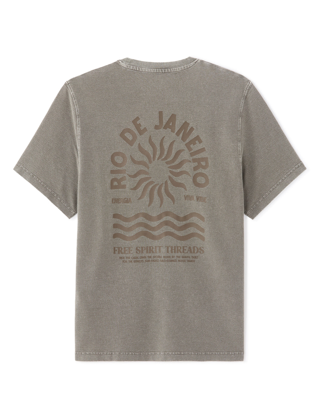 Boxy crew neck t-shirt Rio de Janeiro print