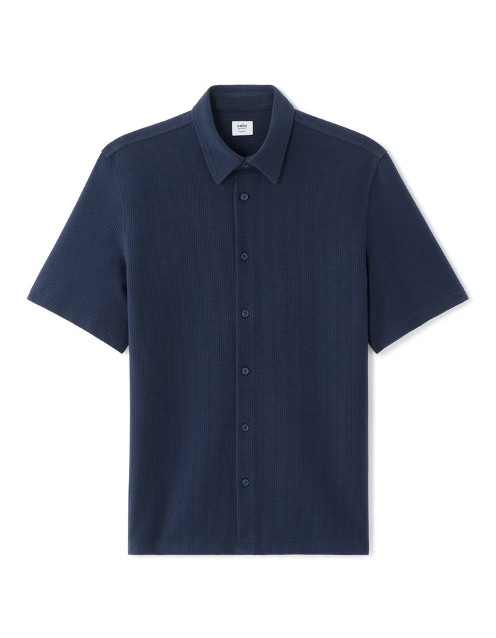 Men - Knitted - Shirt - Short sleeves